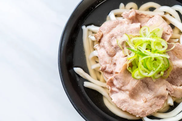 Macarrão Udon Ramen Com Carne Porco Shio Ramen Estilo Comida — Fotografia de Stock