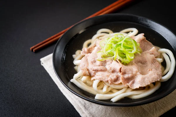 Macarrão Udon Ramen Com Carne Porco Shio Ramen Estilo Comida — Fotografia de Stock