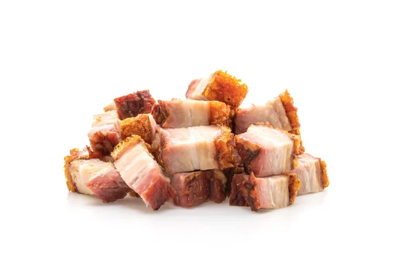 Crispy Pork Belly Deep Fried Pork Isolated White Background — Stock Photo, Image
