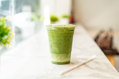 buzlu matcha latte yeşil çay Kupası Cafe Restoran