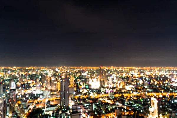 Αφηρημένη Θαμπάδα Μπανγκόκ Cityscape Νύχτα Στην Ταϊλάνδη Για Φόντο — Φωτογραφία Αρχείου