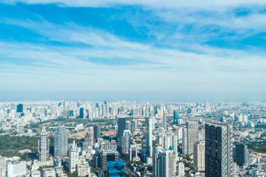 Bangkok Tayland 'da mimarisi ve binası olan güzel bir şehir manzarası