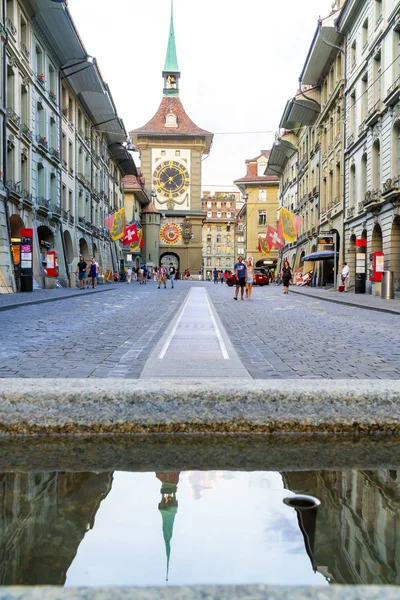 Berna Svizzera Agosto 2018 Gente Del Vicolo Dello Shopping Con — Foto Stock