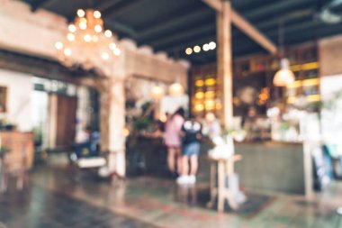 Soyut bulanıklık ve ufuk vintage Cafe Restoran arka planı için