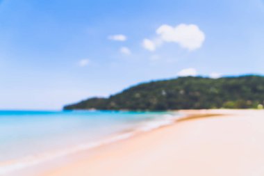 Cennet Adası 'ndaki tropikal plaj ve deniz bulanıklığı ve çözünürlüğü - Tatil Tatil Konsepti