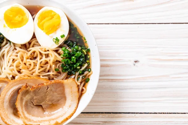 Shoyu Nouilles Ramen Porc Oeuf Style Alimentaire Japonais — Photo