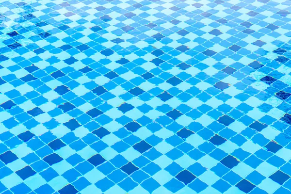 Surface Piscine Avec Carrelage Mosaïque Sol Bleu — Photo