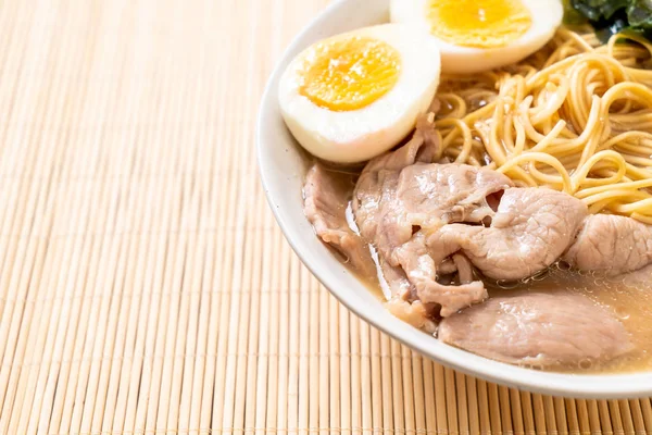 Tonkotsu Ramen Noodles Pork Egg Japanese Style — Stock Photo, Image