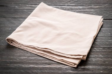 ahşap arka plan - vintage etkisi filtre üzerinde mutfak bezi (peçete)