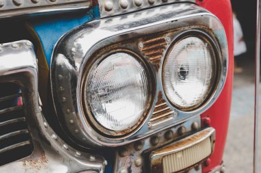 kafa eski araba - vintage etkisi filtre ışık