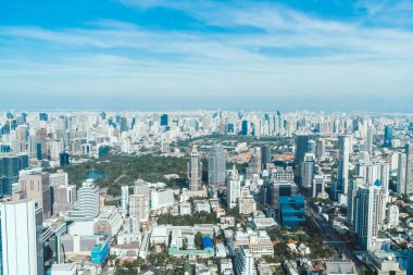 Bangkok Tayland 'da mimarisi ve binası olan güzel bir şehir manzarası