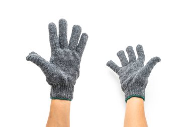 Eldivenler beyaz arkaplanda izole