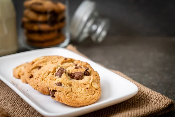 Cookie Kat Csokoládé Chips Háttér — Stock Fotó