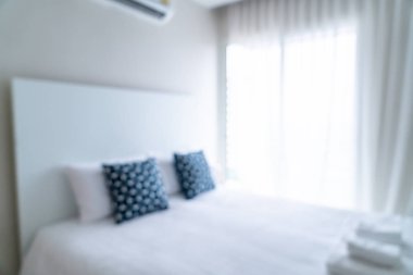 soyut bulanıklık ve odaklanmış yatak odası arka plan için iç mekan