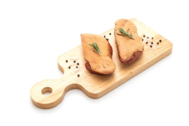 Beyaz arka plan üzerinde izole taze çiğ duck meme