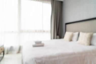 soyut bulanıklık ve odaklanmış yatak odası arka plan için iç mekan