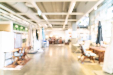 Bulanıklık mobilya Dekorasyon ve depo mağaza iç arka planı için