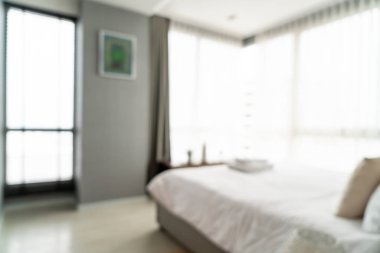 soyut bulanıklık ve odaklanmış yatak odası arka plan için iç mekan