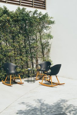 boş veranda güverte ve sandalye