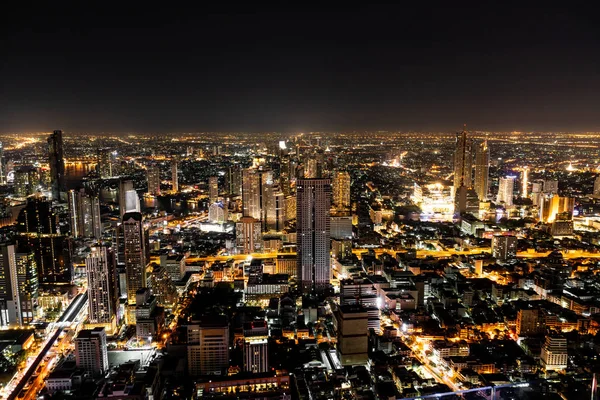 Hermosa Ciudad Con Arquitectura Edificio Bangkok Paisaje Urbano Tailandia Por — Foto de Stock