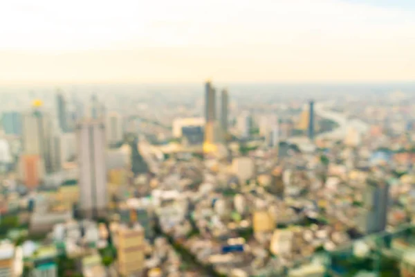 Abstracto Desenfoque Bangkok Paisaje Urbano Tailandia Con Cielo Puesta Sol — Foto de Stock