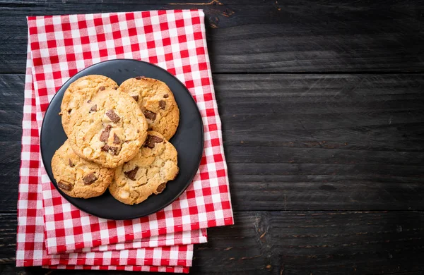 Cookies Chocolate Chips Plate — Stock Photo, Image