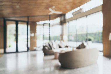 Soyut bulanıklık ve ufuk hotel resort için arka plan lobide