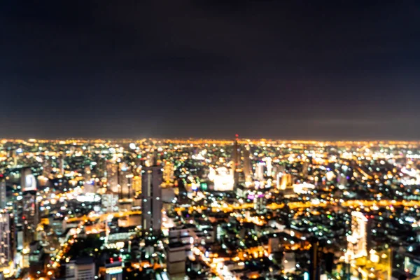 Rozmycie Streszczenie Bangkok Gród Nocą Tajlandii Tle — Zdjęcie stockowe