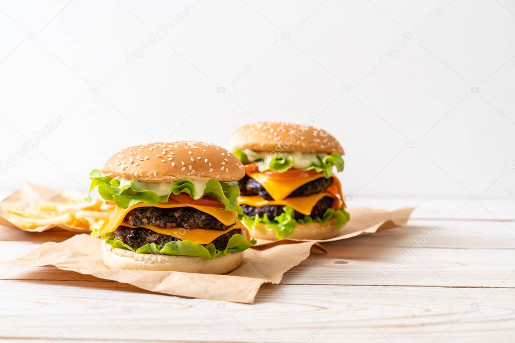 homemade and fresh tasty burger with cheese