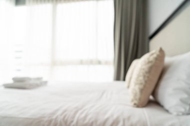 soyut bulanıklık ve odaklanmış yatak odası arka plan için iç mekan