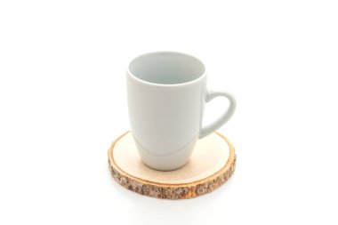 Beyaz kupa beyaz arkaplanda izole