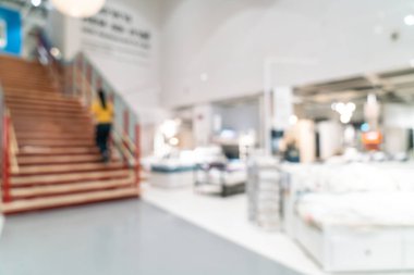 Bulanıklık mobilya Dekorasyon ve depo mağaza iç arka planı için