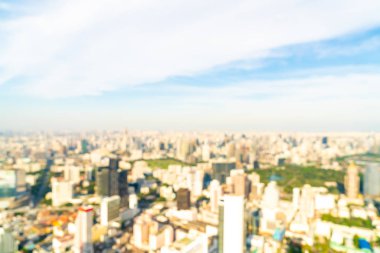 Soyut bulanıklık ve ufuk Bangkok cityscape Tayland arka planı için