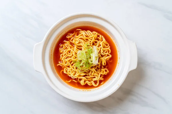 Korean Spicy Instant Noodles Kimchi Korean Food Style — Stock Photo, Image