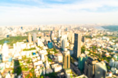 Soyut bulanıklık ve ufuk Bangkok cityscape Tayland arka planı için