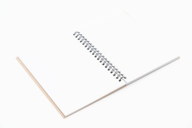 boş dizüstü bilgisayar beyaz arkaplanda izole edildi