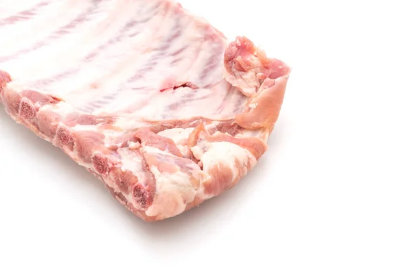 Fresh Raw Pork Ribs Isolated White Background — Stock Photo, Image