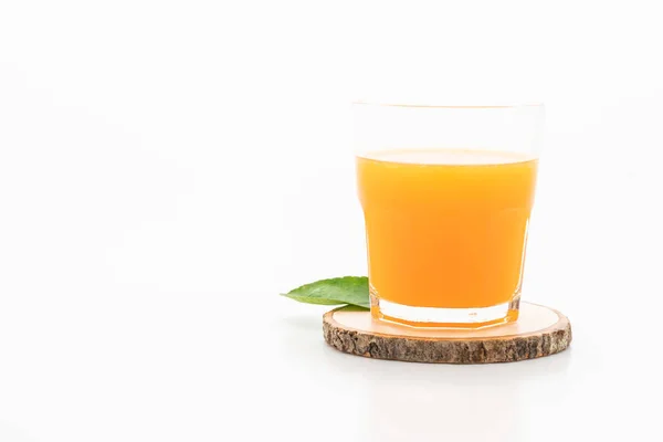 Jus Orange Frais Sur Fond Blanc — Photo