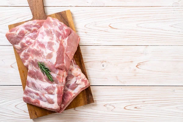 Fresh Raw Pork Ribs Ingredients — Stock Photo, Image