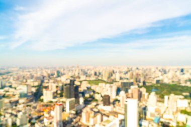 Soyut bulanıklık ve ufuk Bangkok cityscape Tayland arka planı için