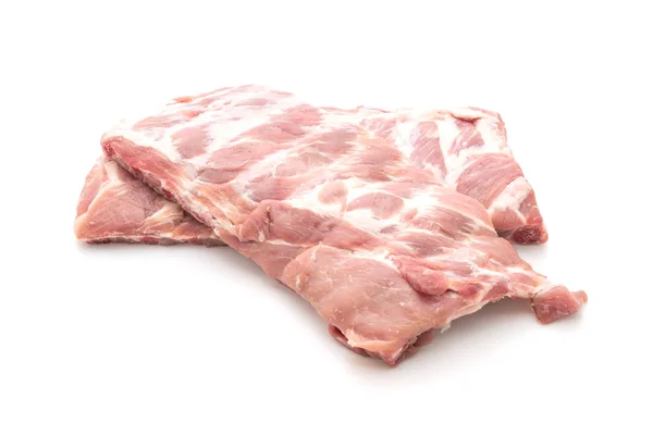 Fresh Raw Pork Ribs Isolated White Background — Stock Photo, Image