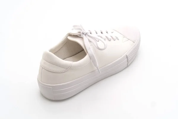 Witte Sneakers Geïsoleerd Witte Achtergrond — Stockfoto