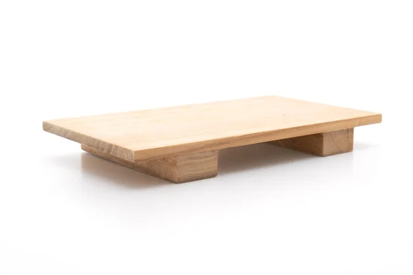 Japanese Wooden Sushi Plate Isolated White Background — Stock Photo, Image