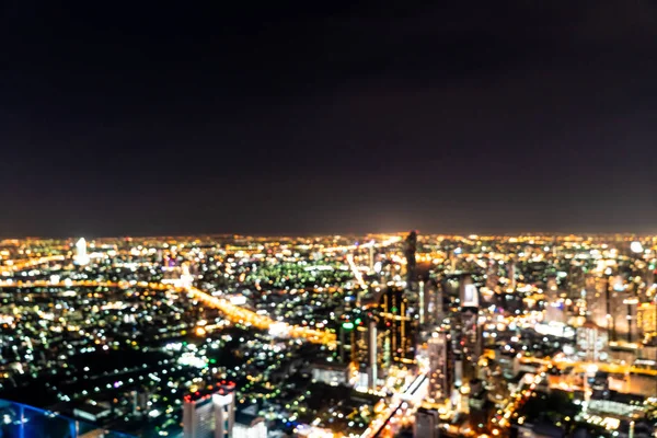 Αφηρημένη Θαμπάδα Μπανγκόκ Cityscape Νύχτα Στην Ταϊλάνδη Για Φόντο — Φωτογραφία Αρχείου