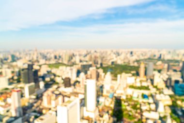 Soyut bulanıklık ve ufuk Bangkok cityscape Tayland arka planı için