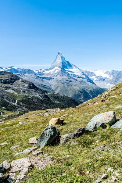 Hermoso Paisaje Montaña Con Vistas Pico Matterhorn Zermatt Suiza —  Fotos de Stock