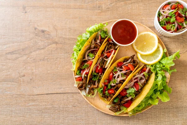 Tacos Meat Vegetables Mexican Food Style — Stock Photo, Image