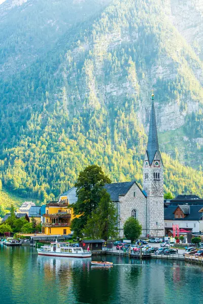 Aldeia Hallstatt Lago Hallstatter Nos Alpes Austríacos Região Salzkammergut Hallstatt — Fotografia de Stock