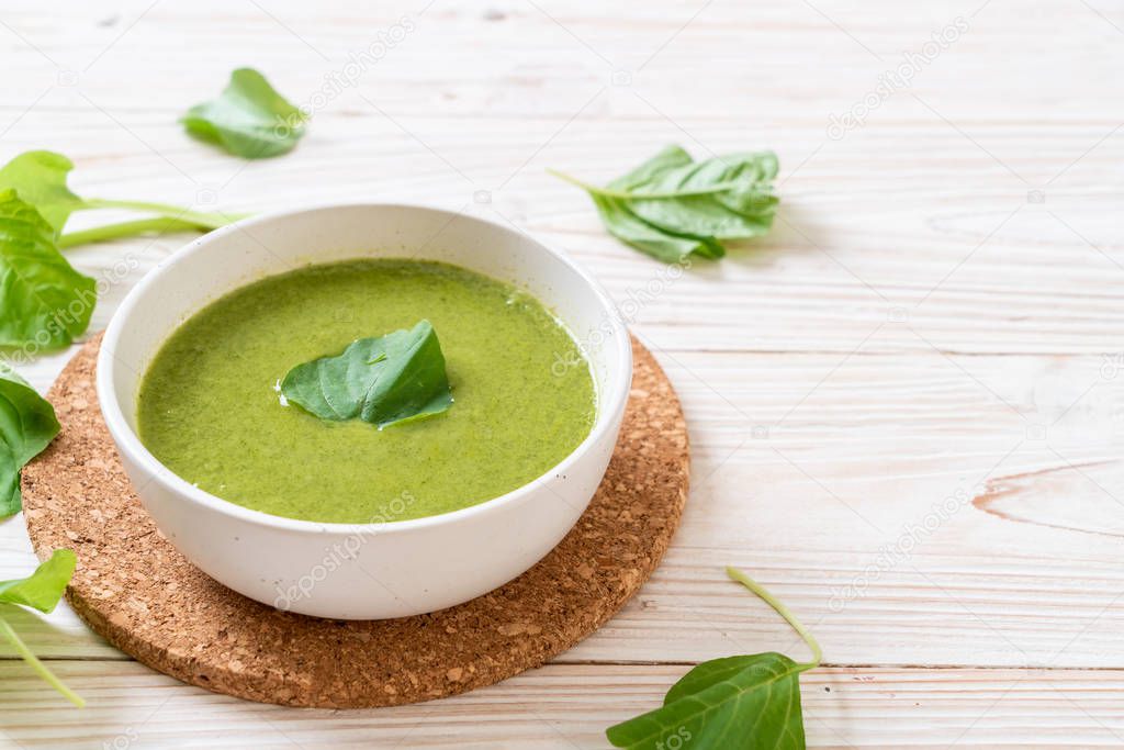 spinach soup bowl - healthy food style