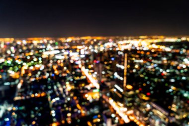 Soyut Tayland'da gece Bangkok cityscape için arka plan bulanıklık